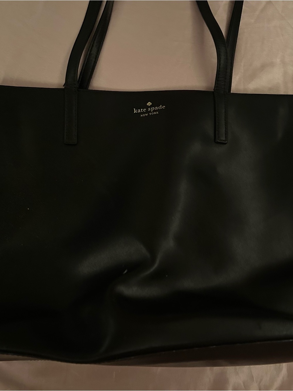 kate spade Black Leather Shoulder Tote
